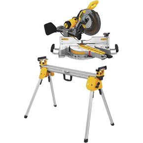 DEWALT DWS779-DWX724 120V 15 Amp Double-Bevel Sliding 12-in Corded Compound Miter Saw with Compact Stand Bundle