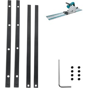 P-20177 Guide Rail Connector Set, 4 PCS, Compatible with Makita, Festool, DeWalt, WEN, for Long Cuts in Integrated Guide Rail T-Slots