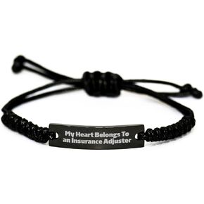 Insurance Adjuster Rope Bracelet Gift for Birthday Funny Quote, Gifts from Friends to Insurance Adjuster, Gifts for Insurance Adjuster Birthday Unique Gift Ideas