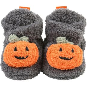 Girls Wedges Infant Halloween Booties Soft Baby Pumpkin Santa Winter Warm Fleece Slippers Snow Boots Crib Girls Shoes