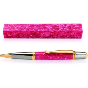 Woodriver Pink Quartz Acrylic Pen Blank