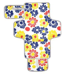 Reusable Changing Table Pads with Tissue Pocket Travel Changing pad for Baby Infant Travel Station Kit Art Watercolor Red Blue