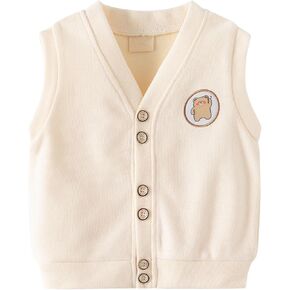 Unisex Infant Toddler Boys Girls Vest Padded Waistcoat Baby Warm Jacket Cute Sleeveless Vest Toddler Fall Warm Outfit