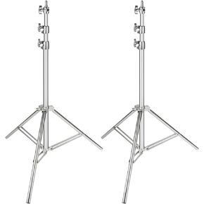 Neewer 2PCS Light Stand Kit ، 79 "/200 سم من الفولاذ المقاوم للصدأ حامل ثلاثي القوائم مع 1/4" إلى 3/8 "لاستوديو Softbox ، monolight ، عاكس