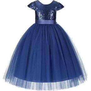ekidsbridal Cap Sleeves Sequin Father Daughter Dance Recital Dresses Pretty Princess 211