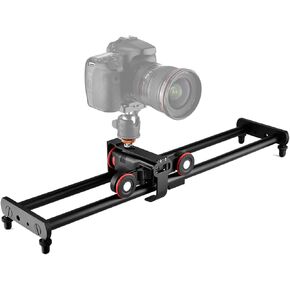Motorized Slider, Andoer L5i Pro Camera Video Dolly Slider Kit with 3 Wheels Auto Dolly Car App Control Stepless Speed Adjustable, 60cm Track Rail Camera Slider for DSLR Camera Camcorder