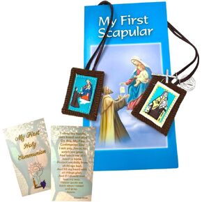 Westmon Works My First Scapular and Holy Communion Set with Pamphlet and Prayer Card