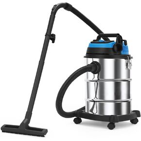 Shop Vacuum Cleaner, 8 Gallon Wet/Dry Vac 4.0 Peak HP, High-Capacity Stainless Steel Tank