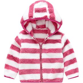 Newborn Baby Girl Clothes Long-Sleeve Button Hooded Coat Boy's Girl's Cute Bear Hoodies Winter Coats 0-12 Months, 1-5t