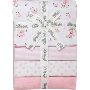 4 Pack Flannel Receiving Blankets for Baby, 30 in. x 30 in., Giraffe Tan Prints