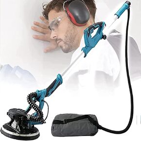 Drywall Sander,Electric Drywall Sander with Vacuum Dust Collection,5-Speed Variable Speed 1000-2100 RPM,LED Light,Retractable Handle,Polish Ceilings,Interior and Interior Walls(100sheets)