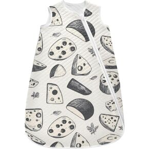 vvfelixl Toddler Sleep Sack for Newborn Cheese Food Baby Wearable Blanket Sleeveless Swaddle Transition Sleeping Bags for Infant Babys Sleep Suit for 12-24 Months