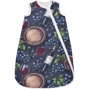 vvfelixl Toddler Sleep Sack for Newborn Winemaking Baby Wearable Blanket Sleeveless Swaddle Transition Sleeping Bags for Infant Babys Sleep Suit for 12-24 Months