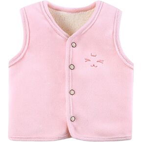 Baby Vest Warm Jacket Sleeveless Vest, Unisex Infant Toddler Boys Girls Padded Waistcoat Toddler Fall Winter Outfits
