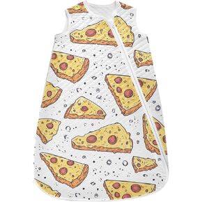 vvfelixl Toddler Sleep Sack for Newborn Cheese Doodle Baby Wearable Blanket Sleeveless Swaddle Transition Sleeping Bags for Infant Babys Sleep Suit for 12-24 Months