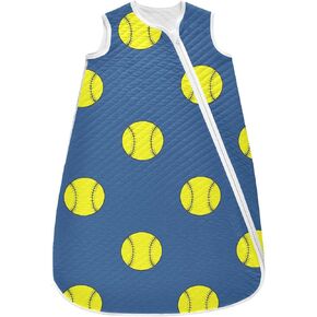 vvfelixl Baby Sleep Sack for 6-12 Months Baseball Softball Balls Babys Wearable Blanket Zipper Swaddle Transition Sleeping Bag for Infant Baby Sleep Suit for Newborn Toddler