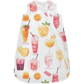 vvfelixl Toddler Sleep Sack for Newborn Fruit Drinks Baby Wearable Blanket Sleeveless Swaddle Transition Sleeping Bags for Infant Babys Sleep Suit for 12-24 Months