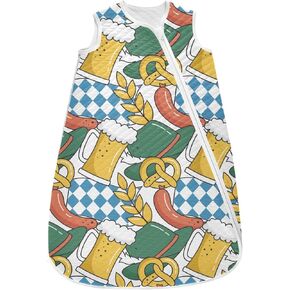 vvfelixl Toddler Sleep Sack for Newborn Festive Oktoberfest Beer Baby Wearable Blanket Sleeveless Swaddle Transition Sleeping Bags for Infant Babys Sleep Suit for 12-24 Months