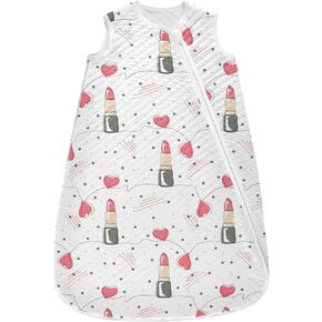 vvfelixl Toddler Sleep Sack for Newborn Red Lipstick Baby Wearable Blanket Sleeveless Swaddle Transition Sleeping Bags for Infant Babys Sleep Suit for 12-24 Months