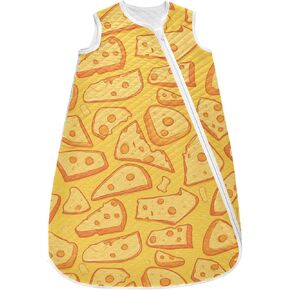 vvfelixl Toddler Sleep Sack for Newborn Doodle Cheese Baby Wearable Blanket Sleeveless Swaddle Transition Sleeping Bags for Infant Babys Sleep Suit for 12-24 Months