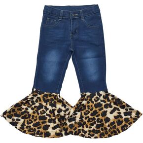 P0116 yawoo Blue Leopard Girl Jeans