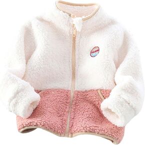 Toddler Kids Baby Outwear Long Sleeve Round Neck Solid Color Jacket Zipper Hooded Windproof Long Sleeve Kids