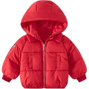 Toddler Kids Baby Boys Girls Winter Warm Solid Dinosaur Padded Coats Outerwear Hooded Jacket Toddler Boy Down