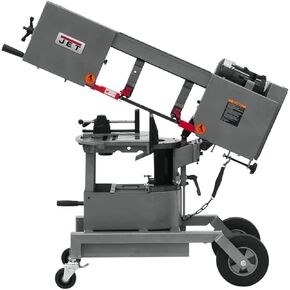 JET 10-Inch Portable Dual-Mitering Bandsaw, 1 HP, 115/230V 1Ph (Model HVBS-10-DMW)