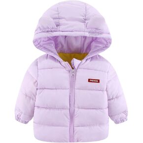 Toddler Kids Baby Boys Girls Winter Warm Jacket Outerwear Letter Bear Ears Coats Hooded Padded Outwear Boys 4t