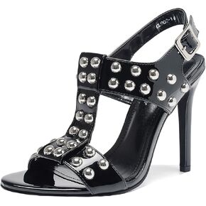 Womens Sparkly Beaded Open Toe Stiletto Sandals Ankle Strap Nightclub Party Wedding Shoes
