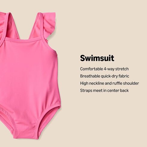 Amazon Essentials Baby Girls 'Frill Swimsuit من قطعة واحدة in Kuwait