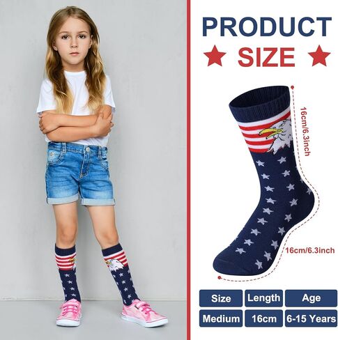 Breathffy 12 Pairs Kids St. Patrick's Day Crew Socks Kids Novelty Crew Socks Novelty Design Crew Socks for Kids Boys Girls Fits Kids 6-15 Years in Saudi Arabia