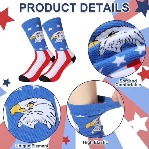 Breathffy 12 Pairs Kids St. Patrick's Day Crew Socks Kids Novelty Crew Socks Novelty Design Crew Socks for Kids Boys Girls Fits Kids 6-15 Years in Saudi Arabia