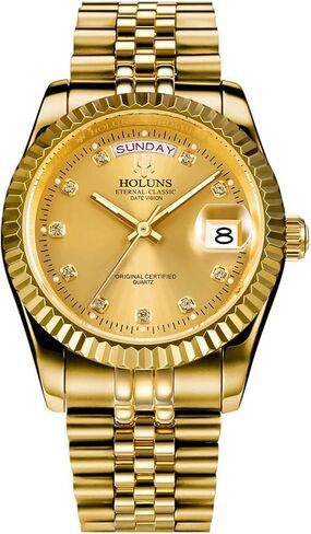 HUNRUY 41MM Mens Luxury Quartz Watch with Calendar Luminous Waterproof Wrist Watches in Saudi Arabia