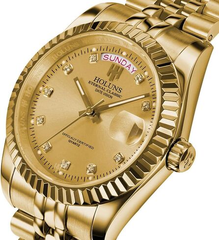 HUNRUY 41MM Mens Luxury Quartz Watch with Calendar Luminous Waterproof Wrist Watches in Saudi Arabia