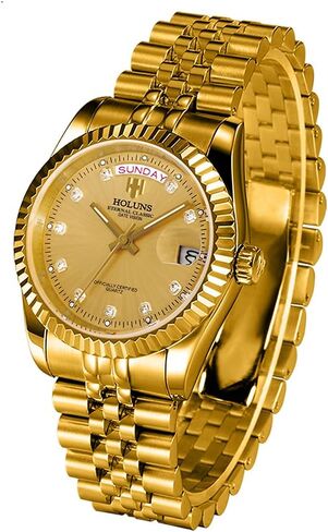 HUNRUY 41MM Mens Luxury Quartz Watch with Calendar Luminous Waterproof Wrist Watches in Saudi Arabia