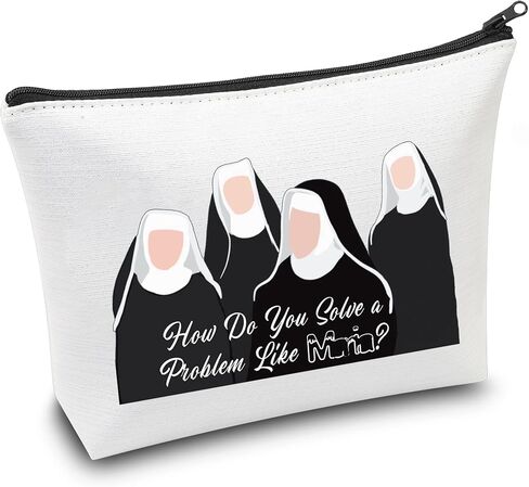 CMNIM The Sound of Inspired Music Makeup Bag How Do You Solve a Problem Like Maria Quote Musical Theatre Gifts For Broadway Fans Accessory Pouch (Maria Quote Makeup Bag) in Saudi Arabia