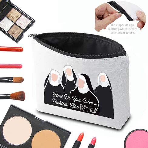 CMNIM The Sound of Inspired Music Makeup Bag How Do You Solve a Problem Like Maria Quote Musical Theatre Gifts For Broadway Fans Accessory Pouch (Maria Quote Makeup Bag) in Saudi Arabia