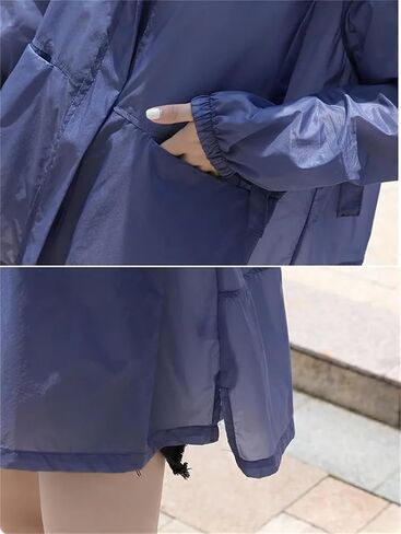 Women's Jacket Zipper Hooded Sun Protection Clothing Loose Breathable UV Protection Outerwear Tops in Saudi Arabia