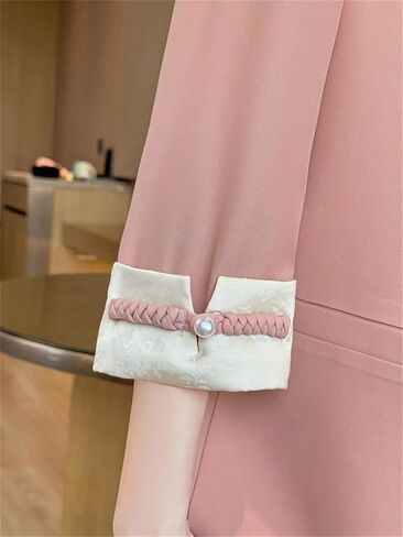 Women Blazer Jacket Spring Summer Korean Thin Three-Quarter Sleeve Suit Ladies Slim Wild Blazers in Saudi Arabia