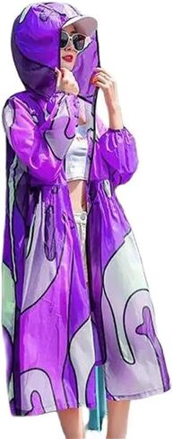 Women's Sun Protection Jacket Thin Loose Outdoor Anti-UV Printing Ladies Coat in Saudi Arabia