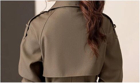 Women Spring Autumn Trench Coat Tops Korean Mid Long Temperament Overcoat Windbreaker in Saudi Arabia
