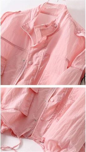 Lady Korean Sun Protection Clothing Coat Women UV-Proof Thin Loose Female Pocket Windbreaker Jacket in Saudi Arabia