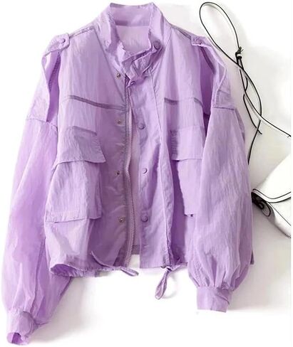 Lady Korean Sun Protection Clothing Coat Women UV-Proof Thin Loose Female Pocket Windbreaker Jacket in Saudi Arabia