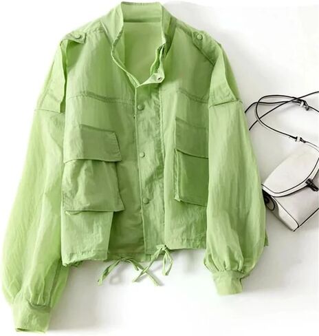 Lady Korean Sun Protection Clothing Coat Women UV-Proof Thin Loose Female Pocket Windbreaker Jacket in Saudi Arabia
