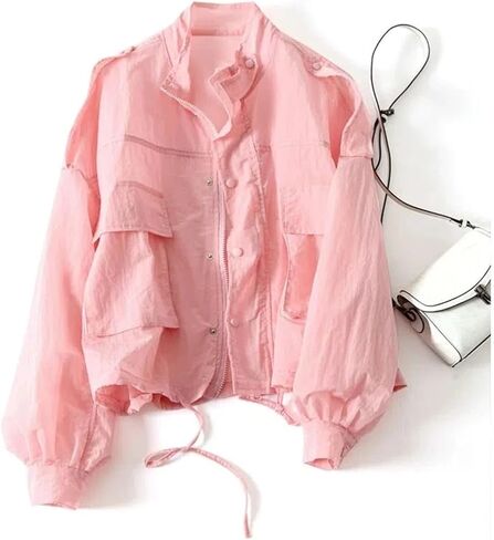 Lady Korean Sun Protection Clothing Coat Women UV-Proof Thin Loose Female Pocket Windbreaker Jacket in Saudi Arabia