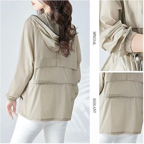 Women Sun Protection Clothing Short Coat Summer Korean Thin Windbreaker Loose Hooded Sunscreen Shirt in Saudi Arabia