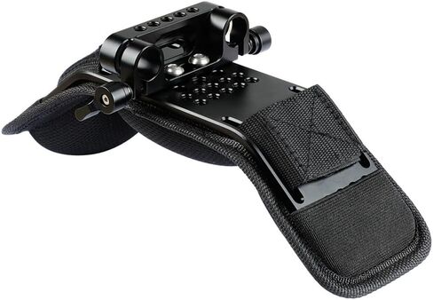 BGNing Steady Camera Shoulder Pad Steady Shoulder Mount Kit with 15mm Railblock Dual Rod Clamp for Video Camcorder Camera DV Support System DSLR Rig (Type B) in Saudi Arabia