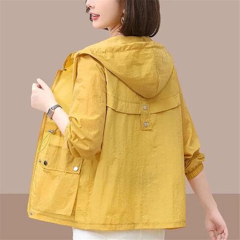 Women's Jacket Thin Coat Windbreaker Sun Protection Jackets Basic Zipper Coat Tops in Saudi Arabia