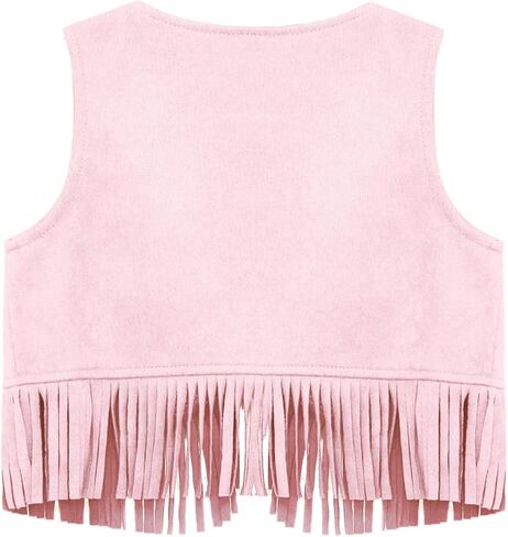 Choomomo Baby Boys Western Cowboy Vest Suede Tassels Waistcoat Open Front Sleeveless Cardigan Jacket in Saudi Arabia